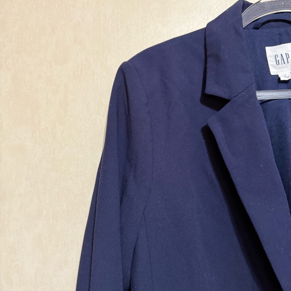 Gap Navy Blue Basic One Button Blazer - image 2